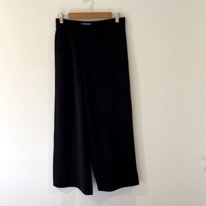 Diane von Furstenberg black wide leg crop pant size 8